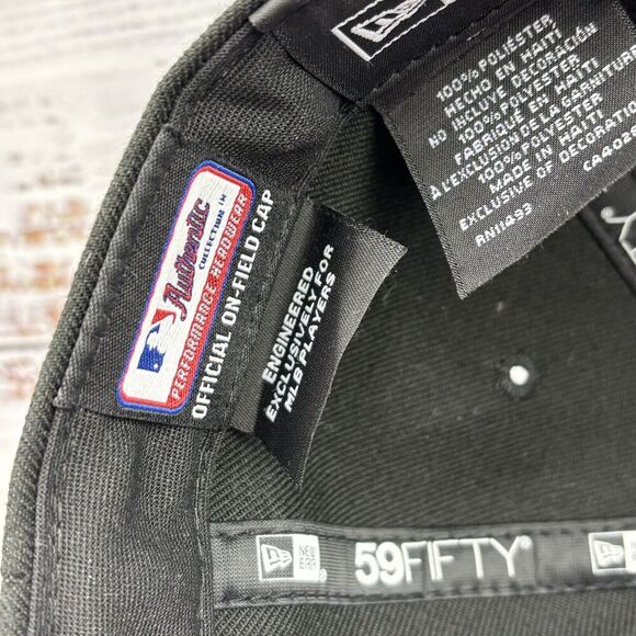 San Francisco Giants MLB Fitted New Era 59Fifty Baseball Hat Black Size 7 1/8 - Picture 7 of 10